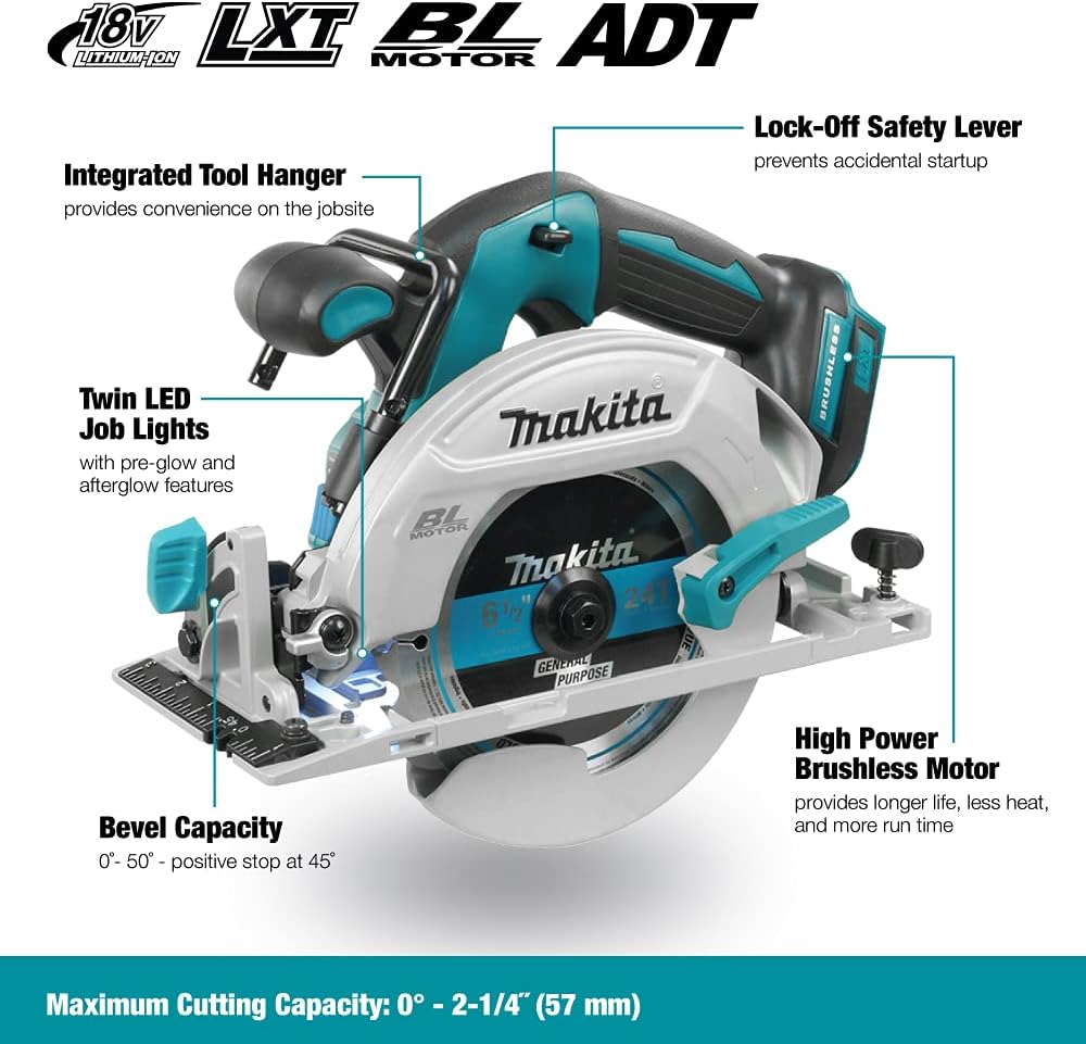 Makita DHS680Z 18V LXT Brushless Cordless Circular Saw 165mm – Batteries & Charger Not Included