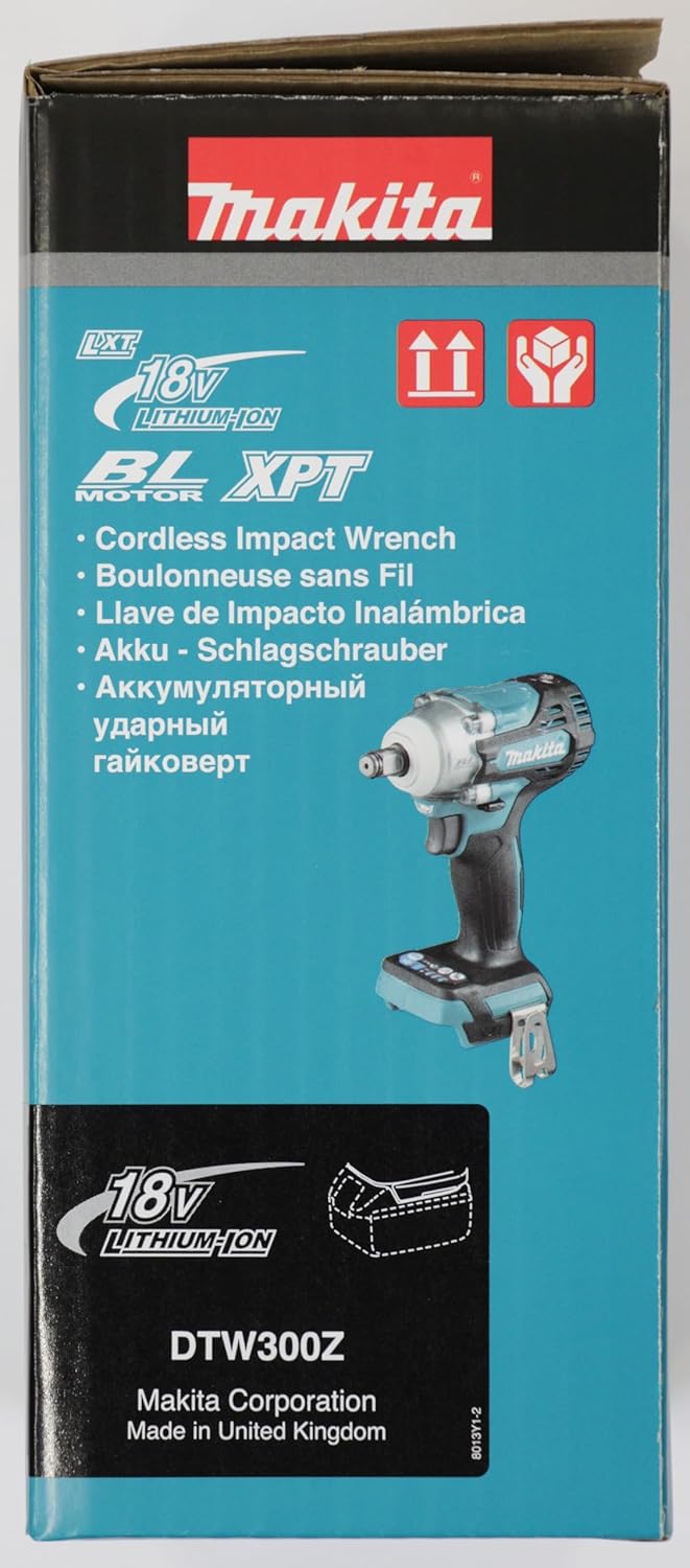Makita DTW300Z 18V Brushless Cordless Impact Wrench – Tool Only, No Batteries or Charger