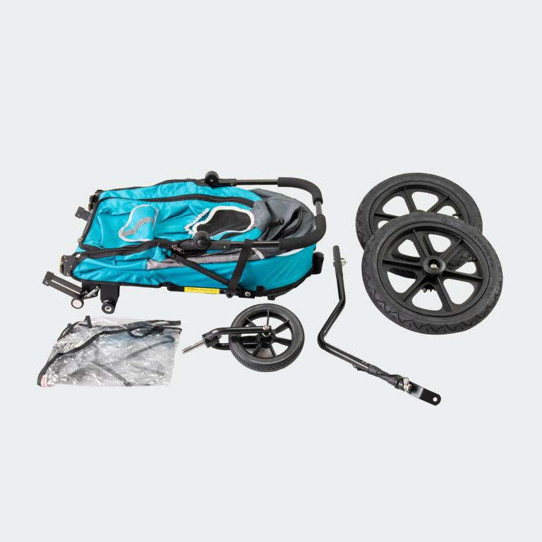Innopet Sporty Evolution v2.0 Dog Stroller (and Bike Trailer!) - Free Rain Cover - Ocean Blue